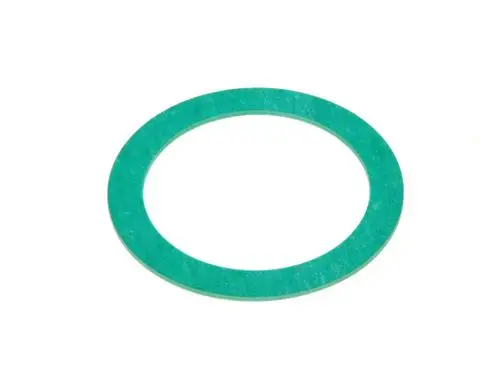 Grüner Dichtungsring aus Gummi, kreisförmig, auf einem weißen Hintergrund. Geeignet für Reparatur- oder Dichtungsanwendungen, möglicherweise von Bosch.